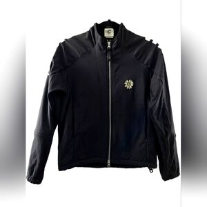 Cannondale- Black Full-Zip Jacket with Floral Logo